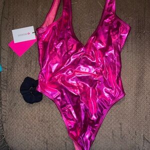 Shiny Pink One-Piece Swimsuit brand new wasn’t the right size